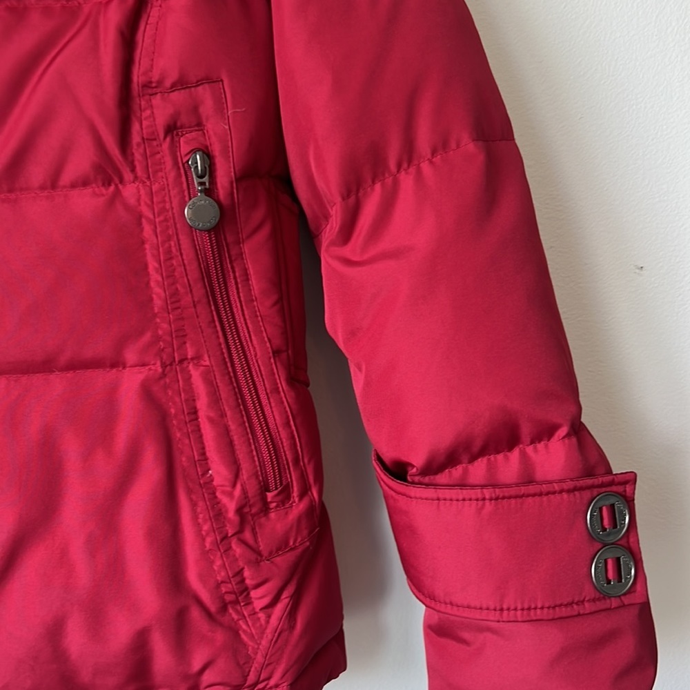 Calvin Klein Womens Full Zip Duck Down Red Puffer Coat Jacket PS - Picture 2 of 15